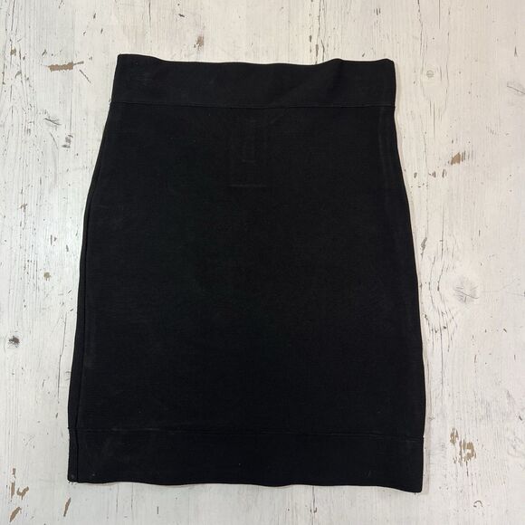 BCBG MaxAzria Skirt XS Black Bodycon Bandage Mini Womens Y2K 2010 - Picture 1 of 5